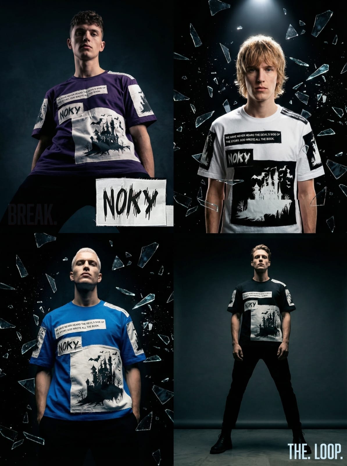 NOOKY "Castle Ruins" Distressed Streetwear Tee