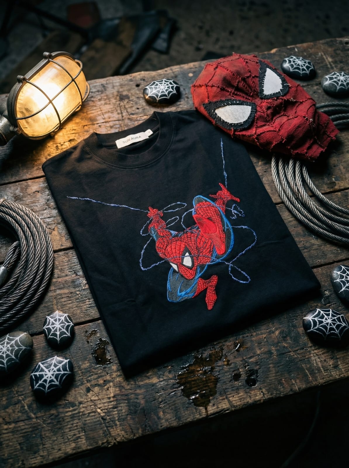 Spider Green Graphic Oversized Tee